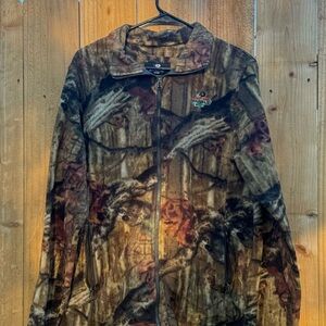 Mossy Oak Full Zip Fleece Jacket Size Medium